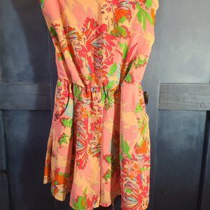 Women's sheer halter jumper with pockets